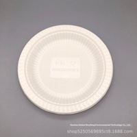 Assiettes jetables CPLA 7 pouces, 100% biodégradables et compostables, utilisables au micro-ondes, pour la restauration, les restaurants, les plats à emporter et les fêtes.