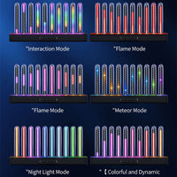 Lumière d'ambiance décorative pour l'intérieur de la voiture de haute qualité, lumières colorées à dix tubes, contrôle du son, rythme musical, éclairage universel, prise universelle