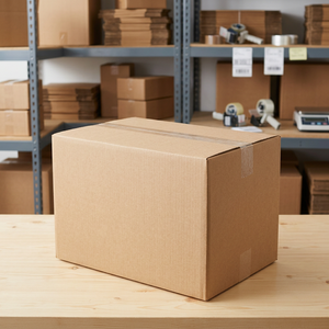 Caja de Cartón Corrugado Kraft de Doble Pared Ecológica, Caja Plana Resistente para Embalaje de Bebidas, Almacenamiento y Envío - Product Image 2