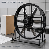 Ventilateur de panneau OEM personnalisable à haut débit d'air avec moteur BLDC à entraînement direct pour projets de ventilation d'entrepôts