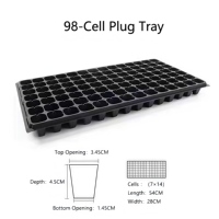 Plateau de semis en plastique pour culture hydroponique, 21 à 288 cellules en option, disponible en PS ou PET, personnalisable, supporte l'ouverture de moules