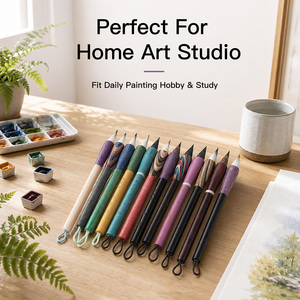 <strong>Chinese</strong> <strong>Brush</strong> Calligraphy Round Point Tip <strong>Chinese</strong> <strong>Brush</strong> Painting Bamboo and Weasel Artist Paint <strong>Brush</strong> - Product Image 3