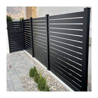 Clôture en aluminium à lattes horizontales contemporaine pour la protection de la vie privée résidentielle et la protection de la propriété