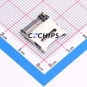 TF-102-15 SD Card / Memory Card Connector SMD Connector Flip Cover Type MicroSD Card (TF Card) Card Holder 1.6mm - Product Image 1