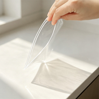 Sacs à fermeture éclair en PVC transparent personnalisés avec impression de logo, étanches et refermables, pour le rangement de bijoux et de petites pièces