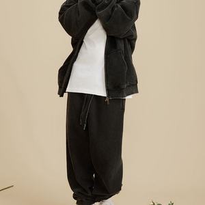 เสื้อฮู้ดทรงหลวมสไตล์สตรีทแวร์ ผ้าคอตตอน 100% ระบายอากาศได้ดี เป็นมิตรกับสิ่งแวดล้อม ซิปหน้า ลวดลายย้อมสีแบบ Heavyweight Acid Wash  รับสกรีนโลโก้ตามสั่ง สำหรับฤดูใบไม้ร่วง - Product Image 2