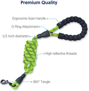 Correa Retráctil para Perro de 5 Pies, Poliéster Resistente, Mango Acolchado Cómodo, Hilos Altamente Reflectantes, Diseño de Pelo/Bufanda, para Entrenamiento de Perros - Product Image 5