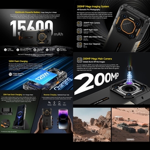 <span class=keywords><strong>Ulefone</strong></span> Armor 26 Ultra สมาร์ทโฟนพันธุ์อึด 5G พร้อมวิทยุสื่อสาร กันน้ำ หน้าจอ 6.78 นิ้ว ชาร์จเร็ว 120W แบตเตอรี่ 15600mAh กล้อง 200MP กล้องมองกลางคืน 64MP รองรับ NFC - Product Image 3