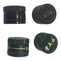 Capuchon en aluminium et plastique noir, vert, or 31,5*24mm avec insert verseur en plastique pour bouteille d'huile d'olive, vente chaude de l'usine Topack