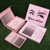 Nouvelles Franges de Cils Individuelles en Gros, Extension de Cils Professionnelle, Cils en Grappes Segmentées Prédécoupées, Kit DIY d'Extension de Cils