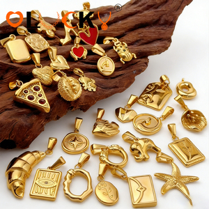 LUCKYJIU Produttore di Gioielli Personalizzati, Ciondoli Impermeabili in Acciaio Inossidabile Placcato Oro 18k per Creazione di Gioielli - Product Image 3