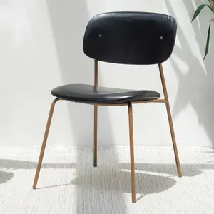 High End Scandinavian Design Commercial Bentwood With Metal Frame And Soft Cover Dining Chairs