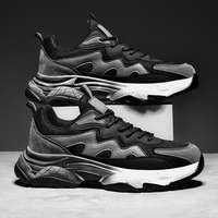 Chaussures de sport tendance de luxe pour hommes 2024, plateforme, grande taille 48, baskets antidérapantes de haute qualité, style chunky, printemps-automne