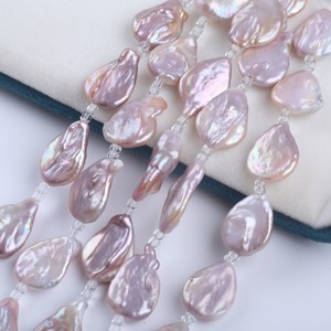 Perlas Sueltas de Agua Dulce Naturales de 18 cm, 13-15 mm, Blancas, Barrocas, de Zhuji, en Forma de Pera, para Manualidades - Product Image 3