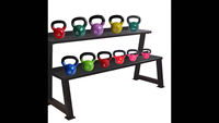 Équipement de fitness en gros, haltères en fonte avec revêtement en poudre, haltères de compétition colorés, ensemble de poignées de kettlebell, 2 kg à 32 kg