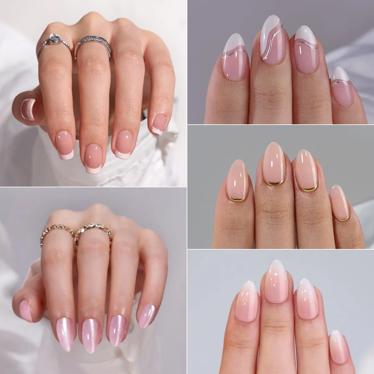 Private Label Short Thick Gel Press On Nails suggerimenti francesi fatti a mano forniture per unghie finte unghie finte riutilizzabili premere per la casa fai da te