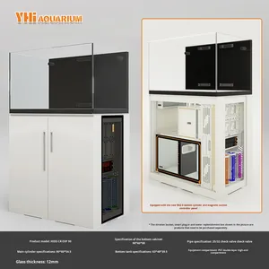 Yunhai Ba2.0 réservoir d'eau salée à débordement Ultra-mince verre Ultra-clair réservoir marin filtre de fond alliage Base accessoire d'<span class=keywords><strong>aquarium</strong></span> - Product Image 6
