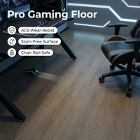 Parquet stratifié AC5 résistant à l'huile, système de pose clipsable, WPC, ton foncé, avec âme insonorisante pour salles de jeux