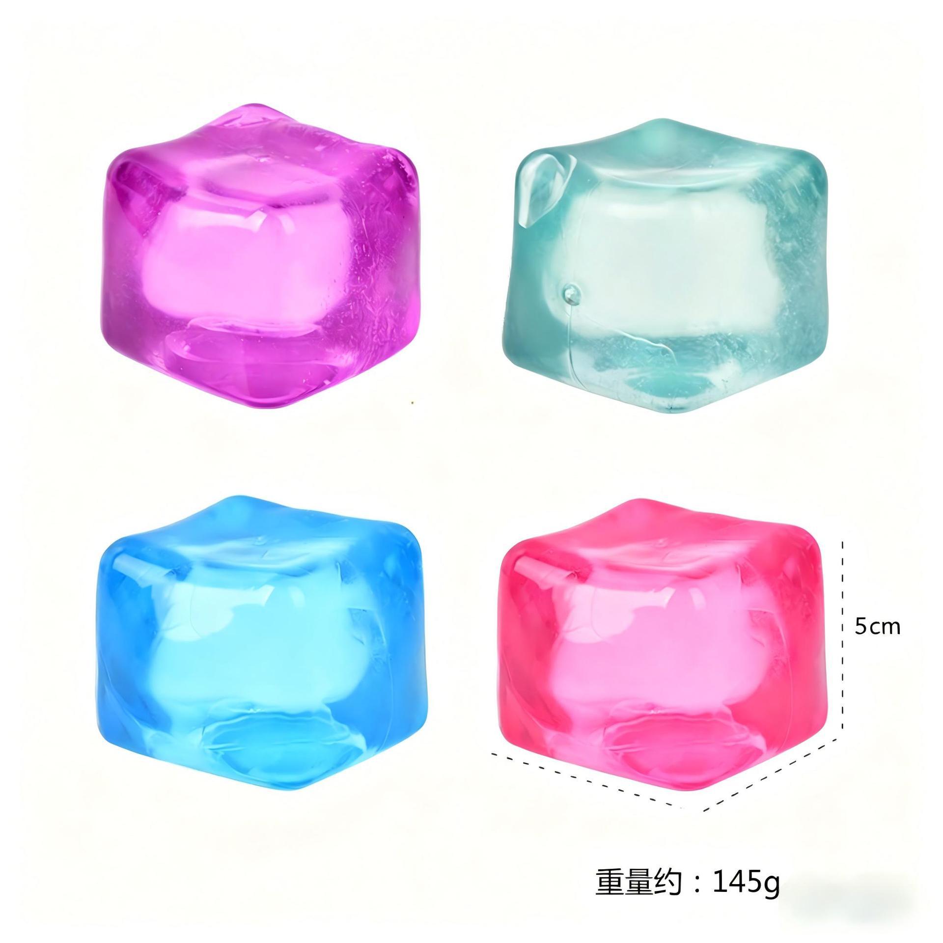 Caja de exhibición de cubitos de hielo de PVC de color sólido transparente de 5 cm
