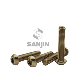 OEM อเมริกันอิมพีเรียล # สกรูหัวหกแฉกเคลือบสังกะสีไทเทเนียมบริสุทธิ์ GR2 ขนาด 8-32*1/4"~3/4" UNC แบบหัวครึ่งปุ่ม Torx Groove - Product Image 3