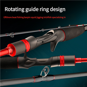 משחק גדול 165 180 202 ס "מ מסתובב טבעת מדריך זוהר מוטה מוצק קצה טון גבוה דו תחמוצת הפחמן דיג טונה איטי - Product Image 3