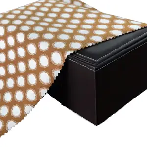Proveedor recomendado puntos geométricos Jacquard patrón polivinílico viscosa Spandex tejido elástico tejido para ropa