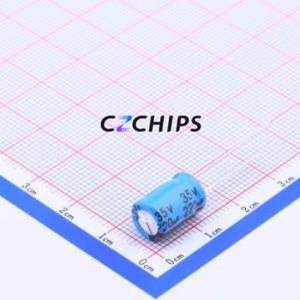 Condensador Electrolítico de Aluminio de Montaje Pasante ECR1VPT221MLL080011, D8xL11.5mm, 220uF, 20%, 35V, 3.5mm - Product Image 1