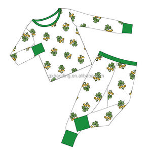 Ropa para bebé recién nacido, niño y niña, mono de manga larga con estampado de trébol, mono con cremallera, traje del Día de San Patricio - Product Image 5