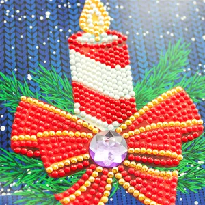 Groothandel Nieuwe Aanbieding Cartoon Diamond Painting Wenskaart Sneeuwman Santa Claus Set Handgemaakt Maken Kerstkaarten Cadeau