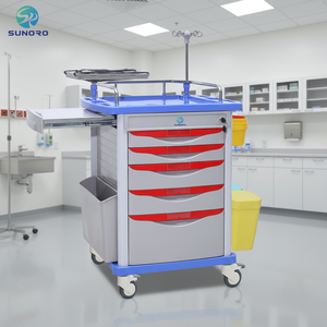 Carrello Medico di Emergenza in ABS di Alta Qualità per Cliniche e Ospedali, Carrello di Soccorso - Product Image 5