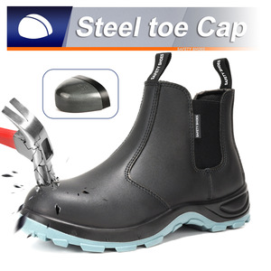 Botas de Seguridad de Trabajo Unisex con Certificación CE, Corte Alto, Impermeables, con Puntera de Acero, Transpirables, de PU y Goma, Antideslizantes, Anti-Impactos y Anti-Pinchazos - Product Image 1