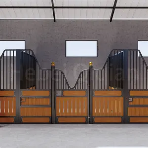 4.2x2.2m 3x2.2m 3.6x2.2m Outside Portable Horse Stables Stall Movable Equestrian Race Metal Barns For Horse Stable House