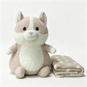 Custom Beige Shiba Plush <b>Backpack</b> Cute Dog Toy with PP Cotton Filling 51cm-99cm Size - Product Image 3