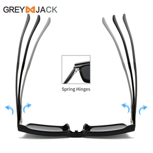 Gafas de sol magnéticas cuadradas Greyjack, montura TR90, lentes polarizadas, protección UV, para hombre, 6208 - Product Image 5
