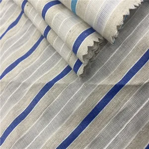 Fabrik Direkt verkauf 95gsm Leichte Streifen Modal Baumwolle Leinen Rayon Weiche atmungsaktive Garn gefärbte Stoffe