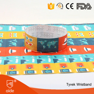 Custom Logo Festival Waterproof Tyvek Ticket Event Paper Wristbands Bracelet Disposable Wristband Tyvek Wristband for Events