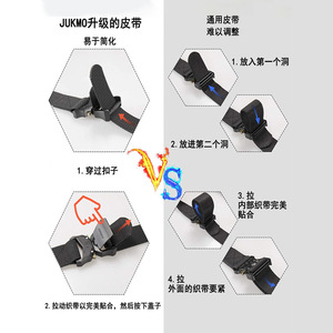 Jukmo 3.8cm <b>Elastic</b> Tactical Waist <b>Belt</b> Nylon Canvas Alloy Buckle Men's Pants <b>Belt</b> - Product Image 4