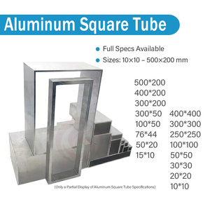 <span class=keywords><strong>Tube</strong></span> carré en alliage d'<span class=keywords><strong>aluminium</strong></span> 20*20mm, paroi fine de 0,8mm, poli, anodisé, résistant à la corrosion, pour toiture, cadres décoratifs, présentoirs - Product Image 3
