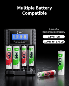 EBL universale 1.5V agli ioni di <span class=keywords><strong>litio</strong></span> 1.2V Nimh ricaricabile <span class=keywords><strong>Aa</strong></span> <span class=keywords><strong>caricabatterie</strong></span> Usb portatile con ricarica rapida di tipo C - Product Image 3