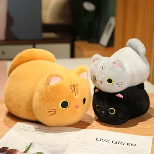 New Style Cute Soft Cat Plush Pillow Sofa Cushion Kawaii Plush Toy Stuffed Cartoon Animal Doll Gift Nap Pillow
