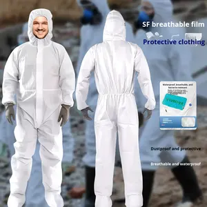 Macacões Descartáveis Respiráveis para Uso Doméstico, Impermeáveis, à Prova de Poeira e Óleo, para Pintura e Atividades ao Ar Livre - Product Image 3