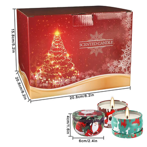 Natale 100% naturale cera <span class=keywords><strong>di</strong></span> <span class=keywords><strong>soia</strong></span> su misura Set OEM lunga durata profumata <span class=keywords><strong>Kit</strong></span> De Velas <span class=keywords><strong>candele</strong></span> <span class=keywords><strong>per</strong></span> la casa - Product Image 1