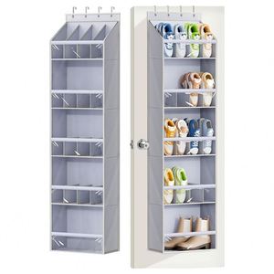 Over the Door Shoe Organizer for Closet <b>Large</b> Clear Pockets Hanging Shoe for Door Hanger Boot Holder Storage - Product Image 1