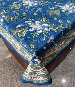 Premium Quality Handmade 100% Cotton Table Cover Floral Design Place Mat for <b>Outdoor</b> Use Wedding Party & Home for <b>Outdoor</b> Space - Product Image 6