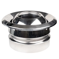 RS DUK 304 Buse de jet à bille en acier inoxydable, diffuseur à longue portée, faible bruit, haute performance, pour aéroports, gymnases, réglable et à fixation fixe