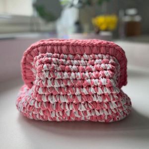 Bolsa de Maquillaje de Ganchillo Hecha a Mano, Ecológica y Personalizada, para Organizador, Plegable, Ligera, Bolsas de Cosméticos de Viaje para Mujer - Product Image 1