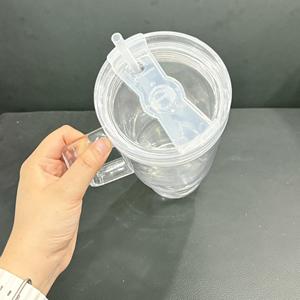 Tasses de voyage réutilisables en acrylique à double paroi de 40 oz, sans BPA, avec couvercles et pailles pour jus, lait, smoothies et sodas - Product Image 5