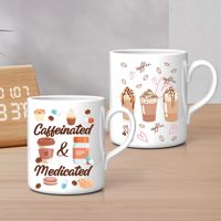Trasferimenti Personalizzati Impermeabili UV per Confezioni di Tazze e Bottiglie, Citazioni Divertenti per Amanti del Caffè, Involucri UV DTF per Bicchieri Libbey da 16OZ