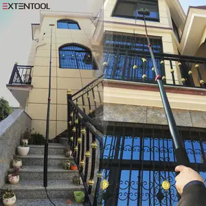 Extentool 12m Telescopic Long Reach Water Fed Pole Solar Panel Cleaning Brush Window Cleaning Equipment