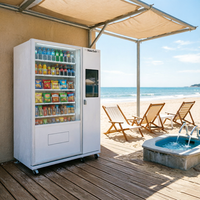 Distributeur automatique combiné haute capacité 300-600 emplacements avec support SDK et paiement par carte de crédit, options multiples pour snacks et boissons, vente en gros
